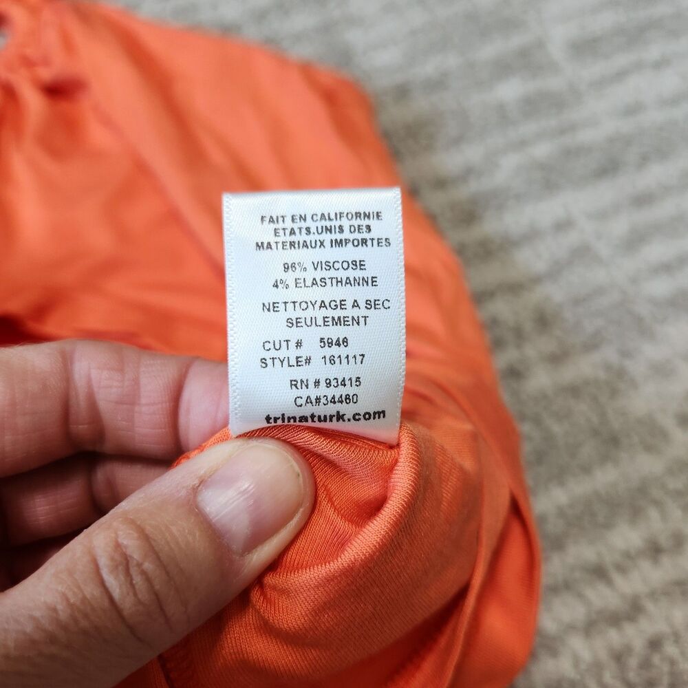 Trina Turk women's key hole shelf bra tank top orange size M - Picture 10 of 10